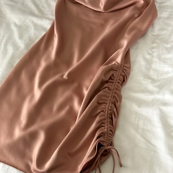 Topshop Slip Dress with Ruching - Picture 2 of 5